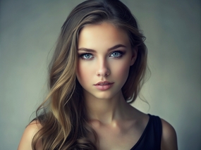 欧美时尚熟女风卷发美女写真图片